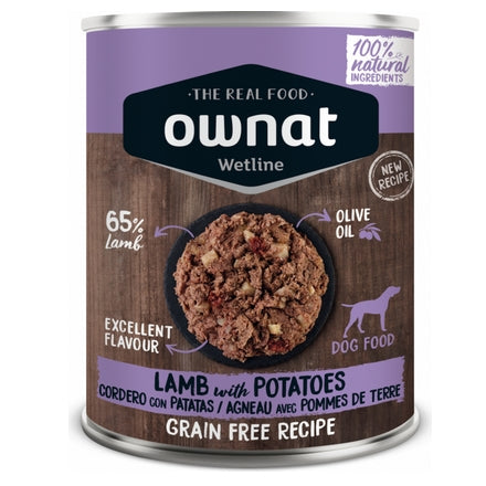 Ownat Boîte GF Agneau & Pomme De Terre Chien 395g