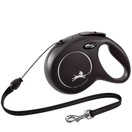Laisse Flexi New Classic Cordon Noir