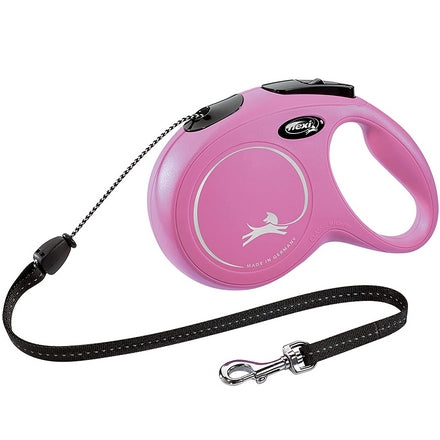 Laisse Flexi New Classic Cordon Rose