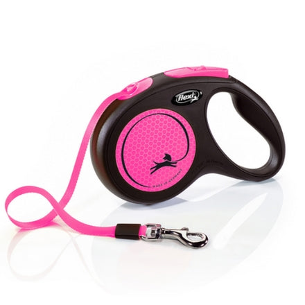 Laisse Flexi Neon Rose