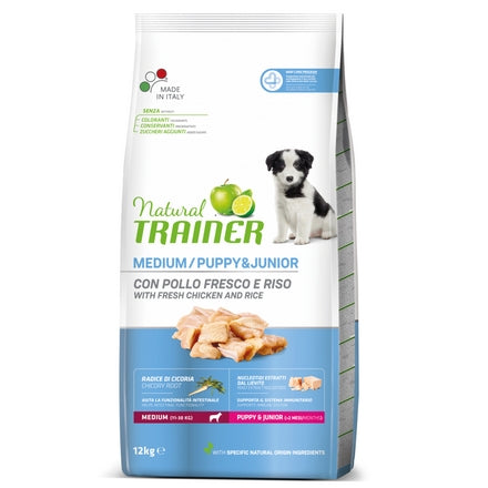 Natural Trainer Chiot Puppy Médium Poulet 12kg
