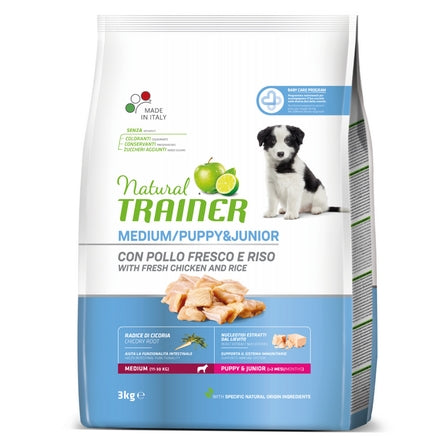 Natural Trainer Chiot Puppy Médium Poulet 3kg