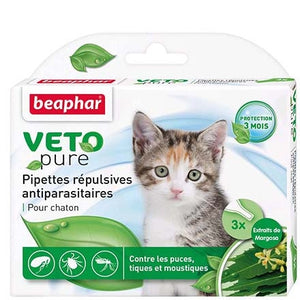 Pipettes répulsives antiparasitaires chaton
