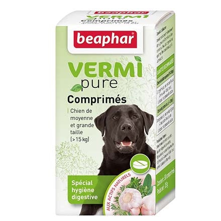 VERMIpure, comprimés purge aux plantes chien (>15kg)