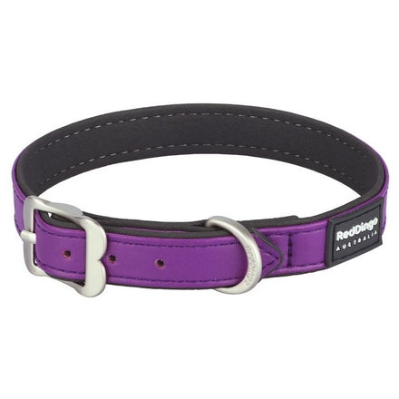Collier Élégant Semi-Cuir Chien Mauve Red Dingo