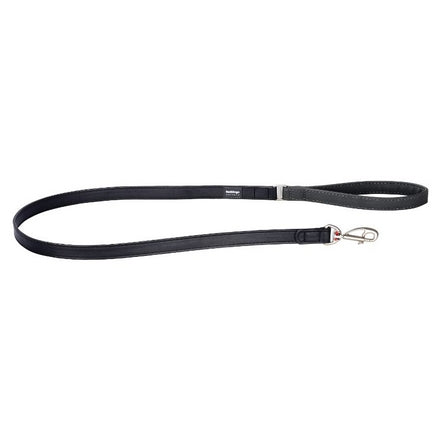 Laisse Élégant Semi-Cuir Chien Noir Red Dingo