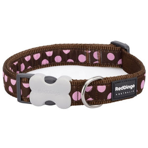 Collier Pink Spot Brown Red Dingo