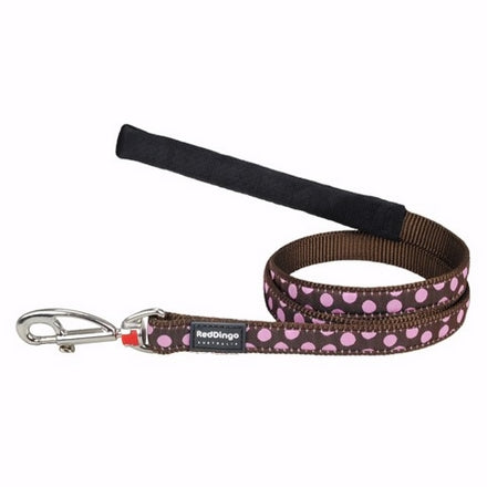 Laisse Pink Spot Brown Red Dingo