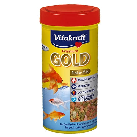 Poisson Rouge Gold Flake-Mix 250ml